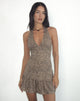 Immagine di Delaine Mini Dress Halterneck in Croc Tan