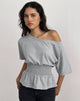 Immagine di Domani Top Off the Shoulder in Grey Marl