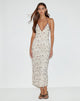 Immagine di Druvish Midi Dress in Line Flower Crema