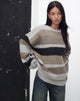 IMMAGINE DEL MAGLIONE Namari in grigio astratto e tanaceto
