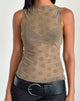 Immagine di Dudley Gilet Top in Daisy Flock Marrone chiaro