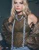 Immagine di Dudley Gilet Top in maglia di paillettes Olive