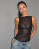 Immagine di Dudley Gilet Top in maglia di paillettes Nero