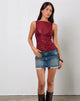 Immagine di Dudley Gilet Top in maglia di paillettes Borgogna