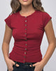Immagine di Elmira Top in maglia Borgogna