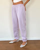 Immagine di Em Jogger in grigio viola con ricamo a fiocco