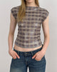 Immagine di Erica Top in paillettes vintage check marrone