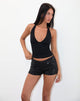Immagine di Erna Short in Drape Mini Sequin Nero