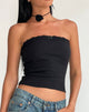 Immagine di Ernie Bandeau Rib Top in nero