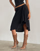Immagine Esmeray Gonna midi in maglia diagonale velata nera