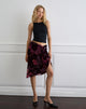 Immagine di Esti Midi Skirt in Floral Devore Borgogna