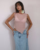 image of Canottiera Etta in maglia rosa
