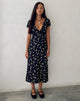 immagine di Eviaso Midi Dress in nero limone e lime