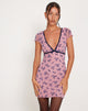 Immagine di Evilia Mini Abito a rete in rosa e blu navy