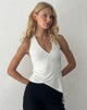 Immagine di Farah Halter Asymmetric Plunge Top in Ivorya