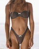 Immagine di Farida Bikini Bottom in Coffee with Picot Trim