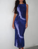 Immagine di Fayola - Maxi abito stampato in acquerello - Navy