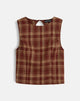 Immagine di Felia Tie Back Top in rosso check