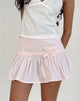 Immagine di Fita Frill Bow Mini Gonna in Popeline Rosa chiaro