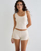 Immagine di Fukama Top senza maniche in Broderie Stretch Crema