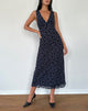 Immagine di Gabriela - Vestito midi in petalo floccato - Navy