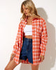 Immagine di Gane Shirt in Check Orange White