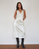 Immagine di Gastari Midi Dress in Satin Jacquard Bianco