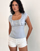 Immagine di Gavrilla Top in raso blu baby