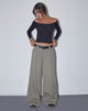 Immagine di Kaomy Pantalone a gamba larga in verde ardesia