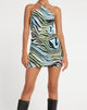 Immagine di Giori Mini Dress in Warped Zebra Blue