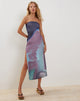 immagine di Givanda Maxi Dress a fascia con stampa Digi Gradient Rosa