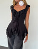 Immagine di Glaiza Ruffle Cami Top in nero