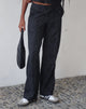 Immagine di MOTEL X JACQUIE Graba - Pantalone a gamba tesa a righe schizzate Nero
