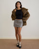Immagine di Guizio Minigonna in paillettes vintage check marrone