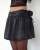 Immagine di Habema Wrap Mini Skirt in Satin Nero