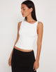 Immagine di Hagne Crop Gilet Top in bianco sporco