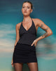 Immagine di MOTEL X OLIVIA NEILL Hajra Gilet Top a righe irregolari Nero