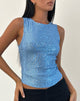 Immagine di Hala Top in drappeggio Mini Sequin Azzurro