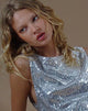 immagine di Hala Vest Top in Silver Chrome