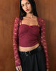Immagine di Hali Cami Top in pizzo marrone
