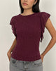 Immagine di Harsya Top in Flock Mini Leopard Plum