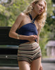Immagine di Husan Hot Pants a righe verdi e marroni