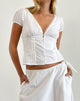 Immagine di Ilias - Top con corsetto in popeline bianco