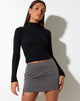 immagine di Ima Mini Skirt in Charcoal sartoriale
