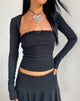 Immagine di Suribed Ribbed Shrug Top in nero