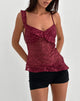 Immagine di Iranila Top asimmetrico in paillettes rosse