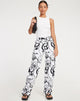 immagine di Parallel Jeans in Mono Doodle bianco e nero