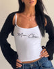 Immagine di Isa Gilet Top in bianco con ricamo Mon Cheri