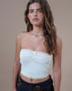 Immagine di Jachai Frill Detail Bandeau Top in bianco sporco