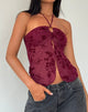 Immagine di Janar Top in fiore botanico Maroon